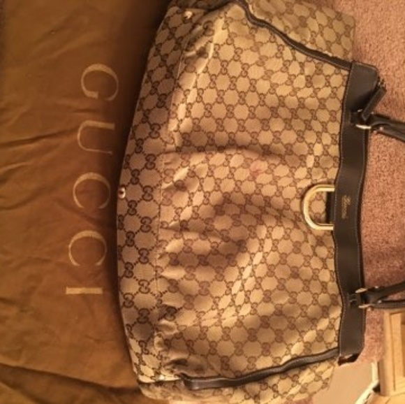 Authentic Gucci GG canvas G ring hobo bag - Picture 1 of 6